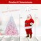 White-Pink PVC Christmas Tree with Flocked Tips and Folding Metal Stand